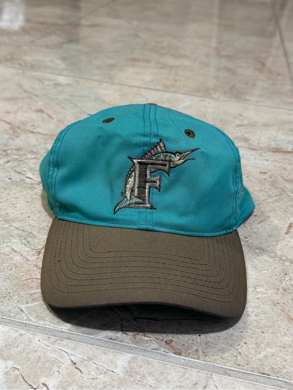 Vintage 90s Florida Marlins Twins Enterprise Snapback